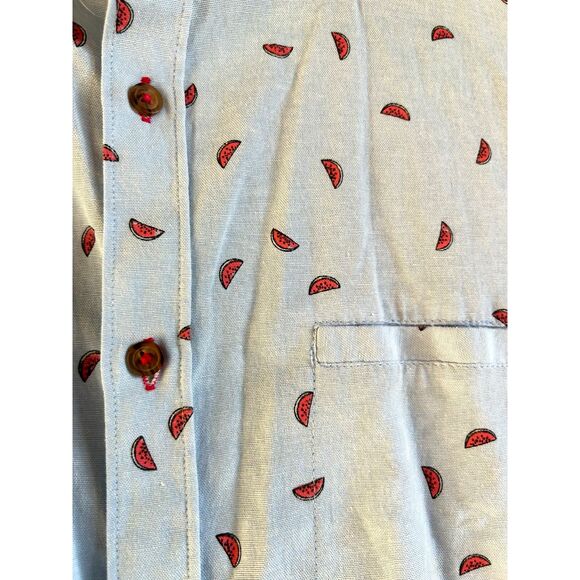 SOVEREIGN CODE Pismo Lt Blue Watermelon Mens S Button up Shirt Summer Spring Cas - Picture 10 of 10